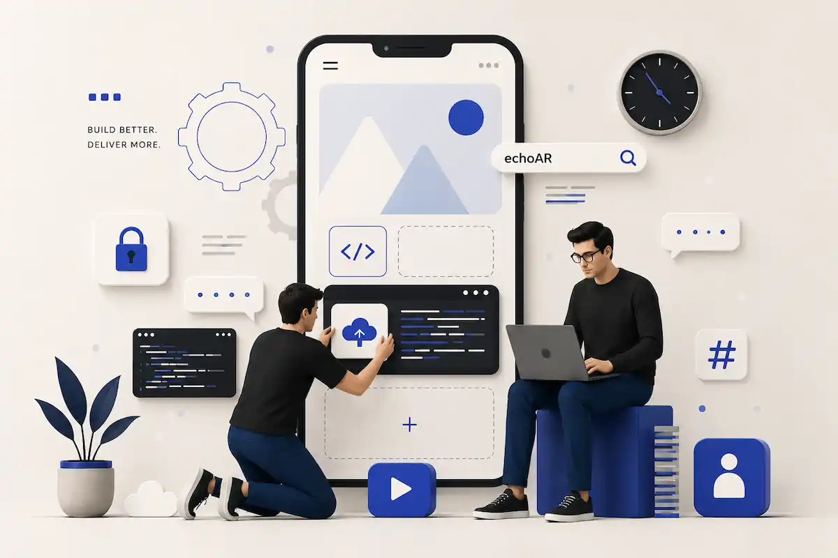 Web developer working with AI to build and deliver a professional website